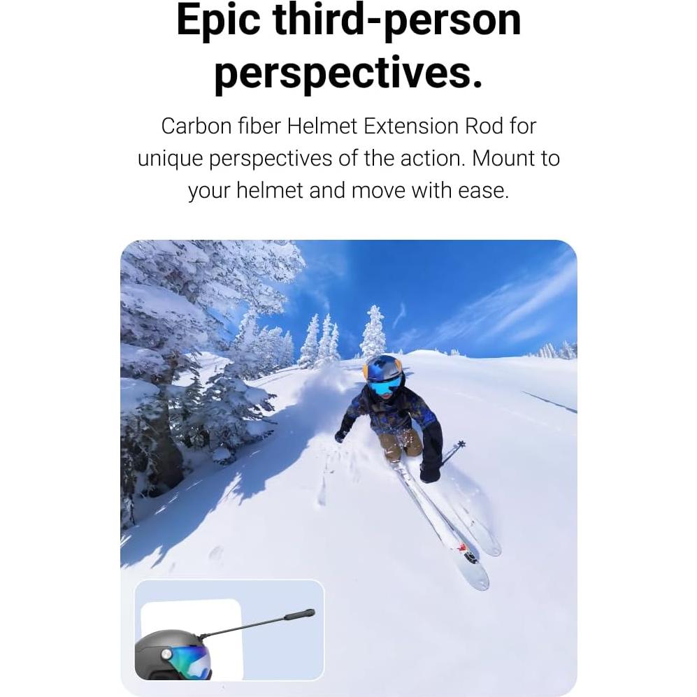 Cámara de acción 360 Insta360 X3 5.7K HDR 72MP con accesorios