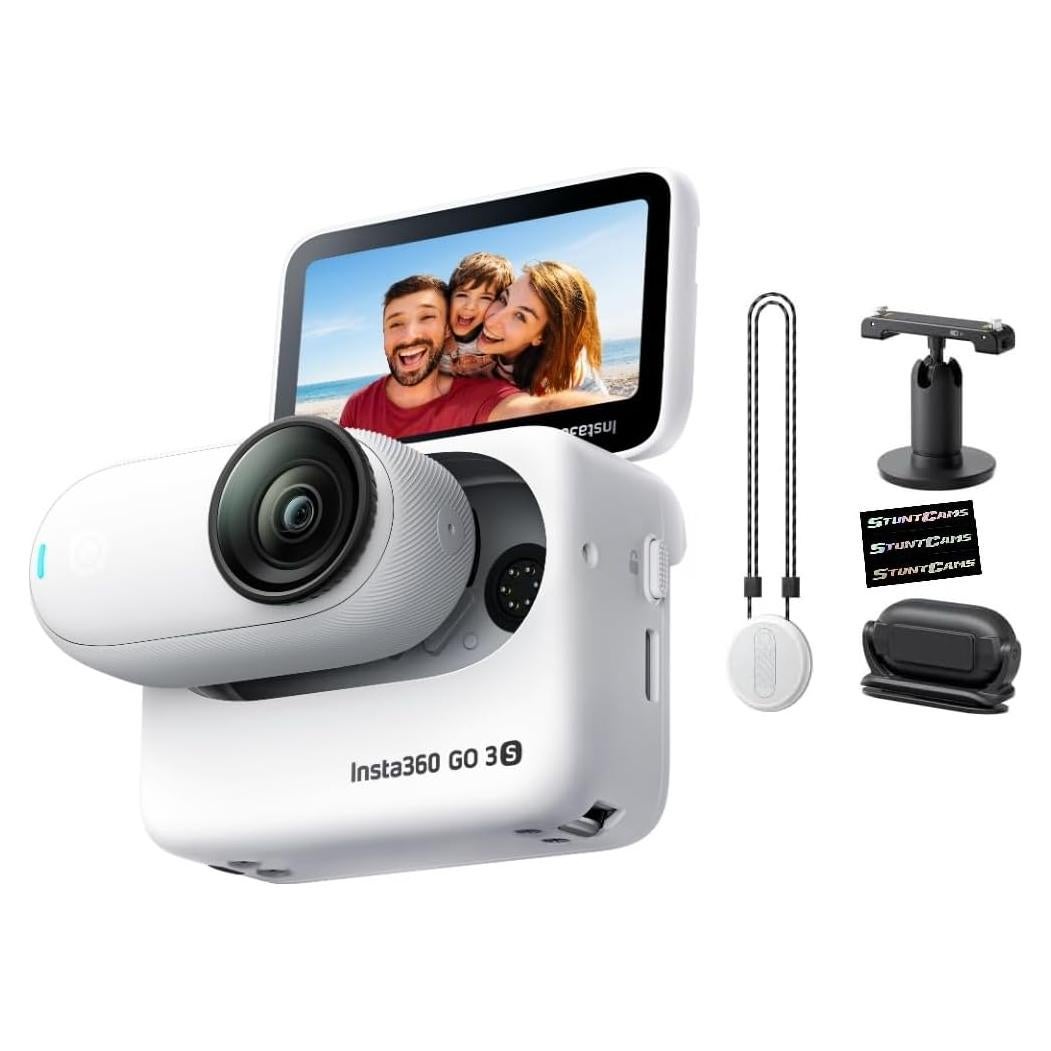 GO 3S Summit White (64GB) – 4K Video Small & Lightweight Action Camera, Portable and Versatile, Hands-Free POV, Mount Anywhere, Stabilization, Multifunctional Action Pod, Waterproof