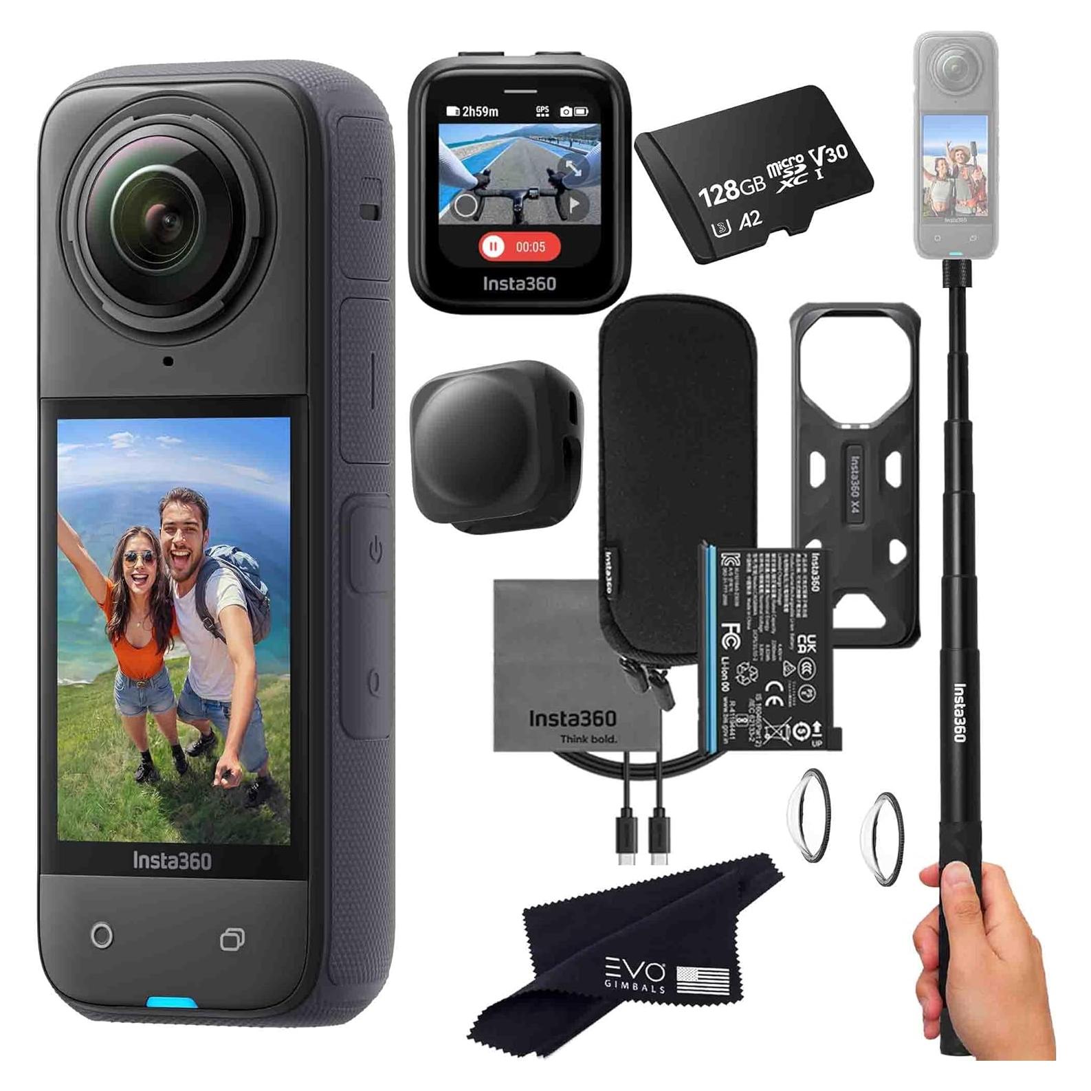 Cámara de Acción 360 Insta360 X4 con GPS y 128GB