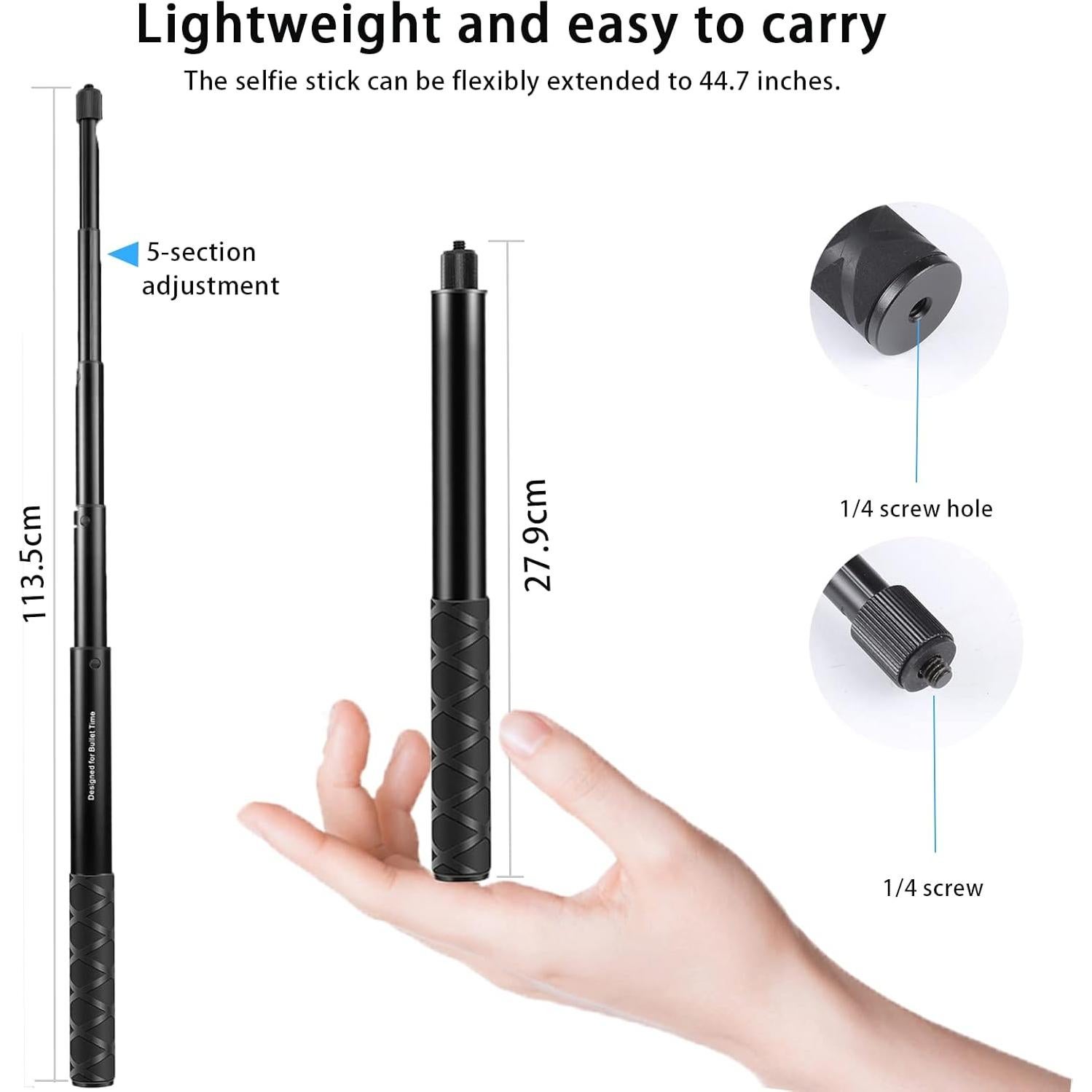 Palo de Selfie Telescópico Kalofaye para GoPro y Insta360