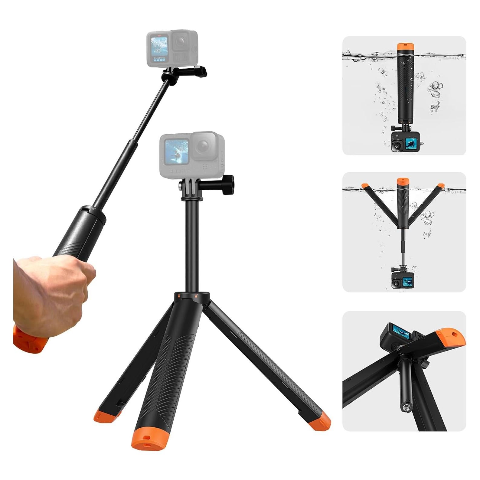 Palanca de Selfie Flotante AFAITH 4en1 Impermeable 22-61cm