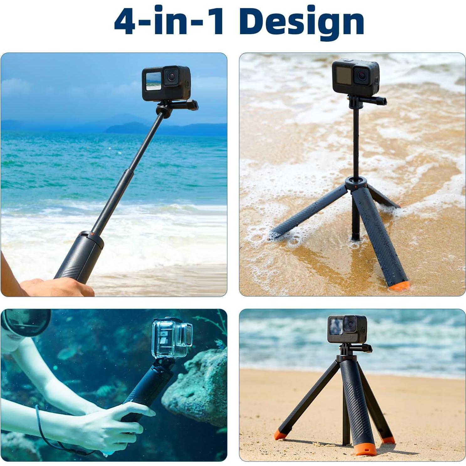 Palanca de Selfie Flotante AFAITH 4en1 Impermeable 22-61cm