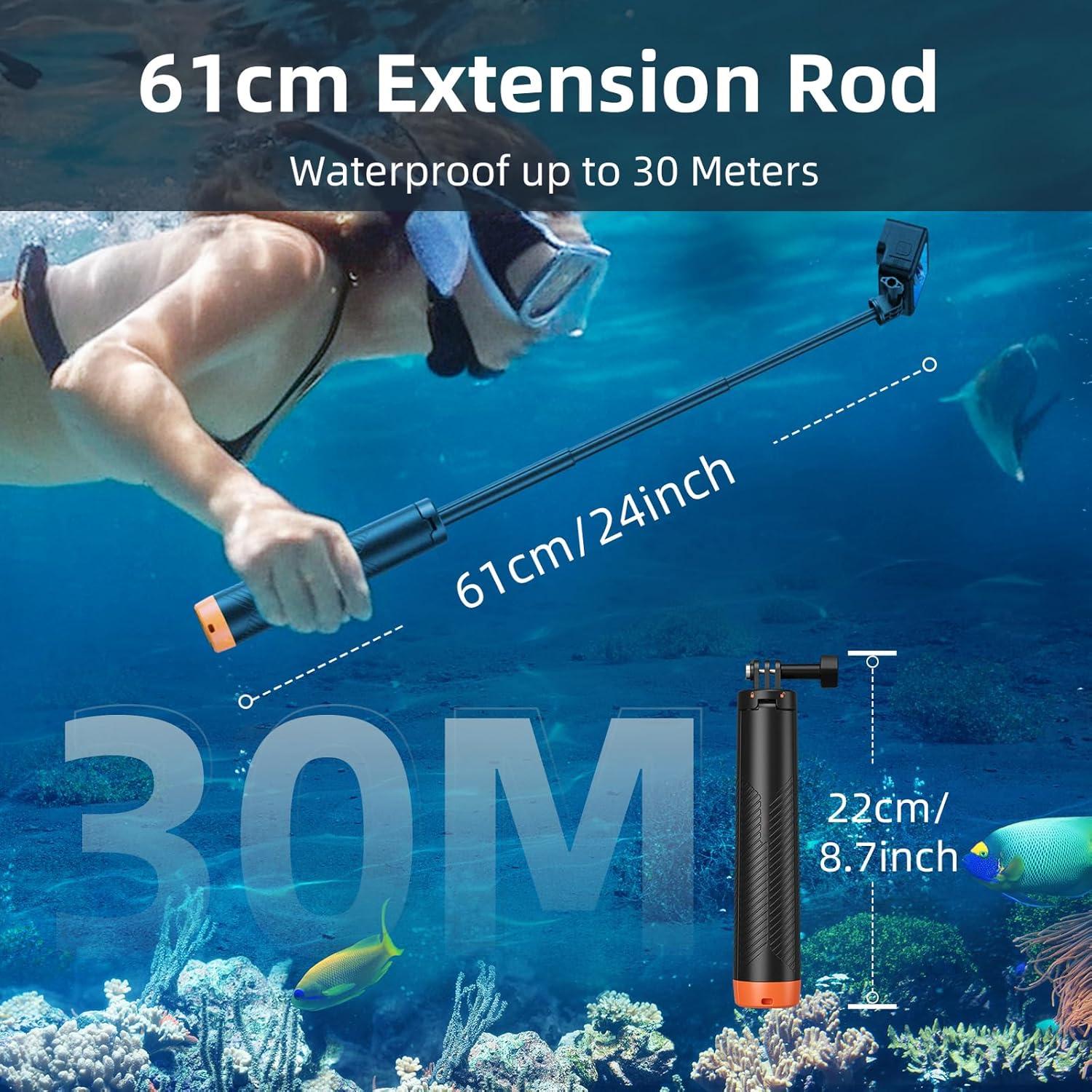 Palanca de Selfie Flotante AFAITH 4en1 Impermeable 22-61cm