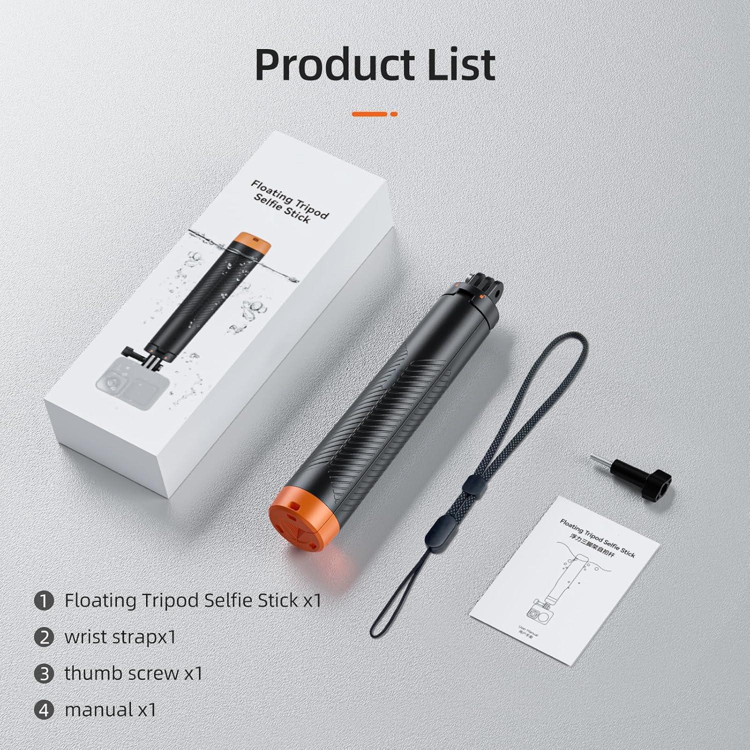 Palanca de Selfie Flotante AFAITH 4en1 Impermeable 22-61cm