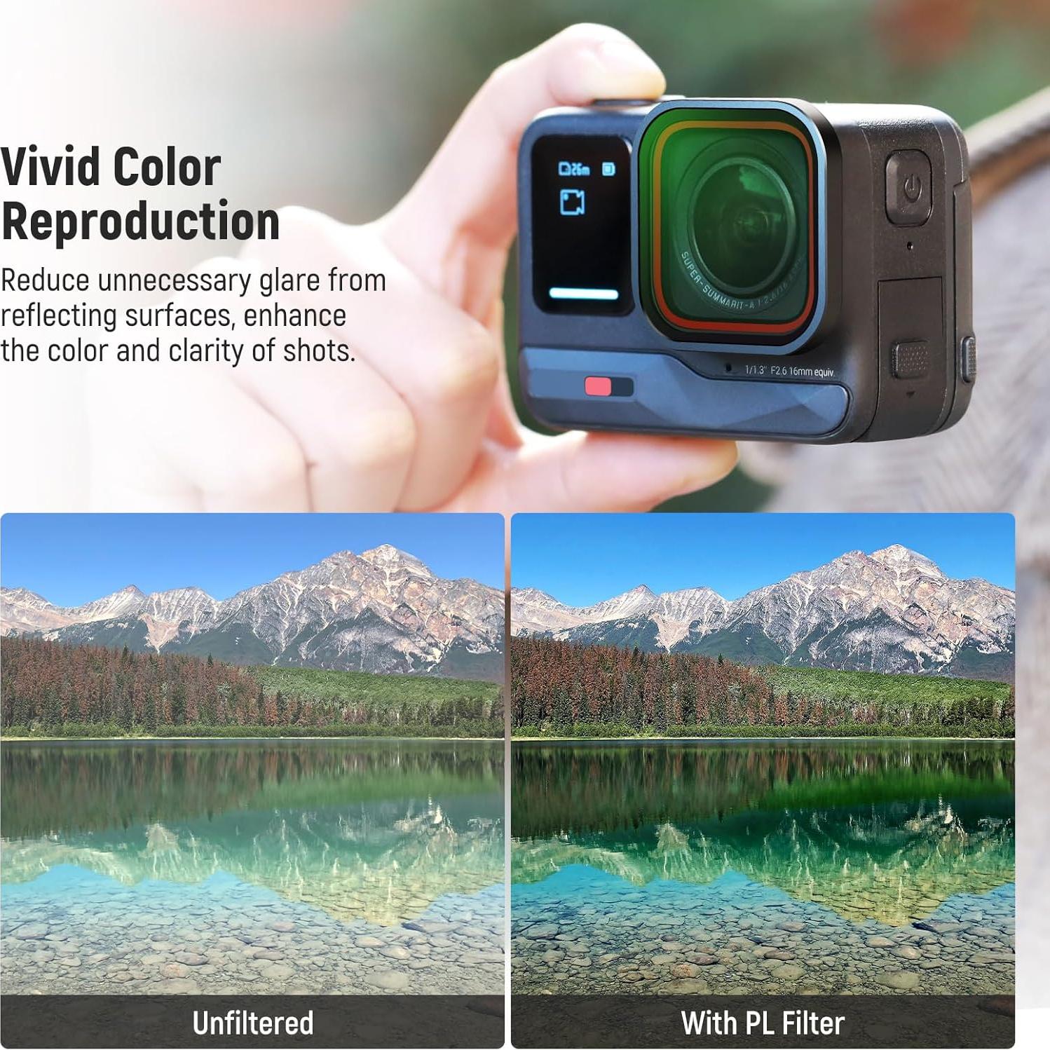 Juego de Filtros ND y CPL NEEWER para Insta360 Ace Pro - 4 Piezas
