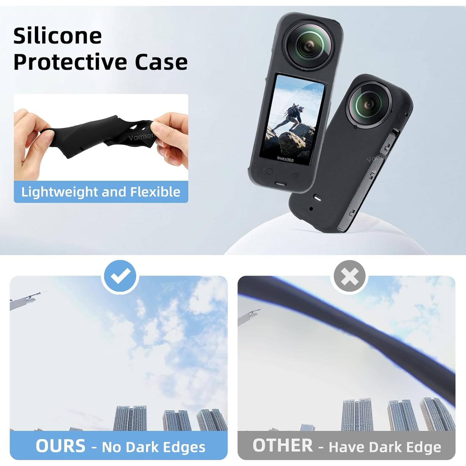 Accessories Kit for Insta360 X4 Action Camera, with Protective Hard Case, Tempered Glass Protectors Film, Multi-functional Tripod, Silicone Case Accessories Bundle