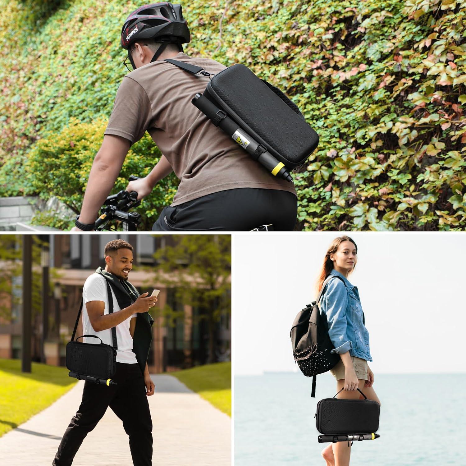 Funda de viaje impermeable Amazear para Insta360 X5/X4, negra