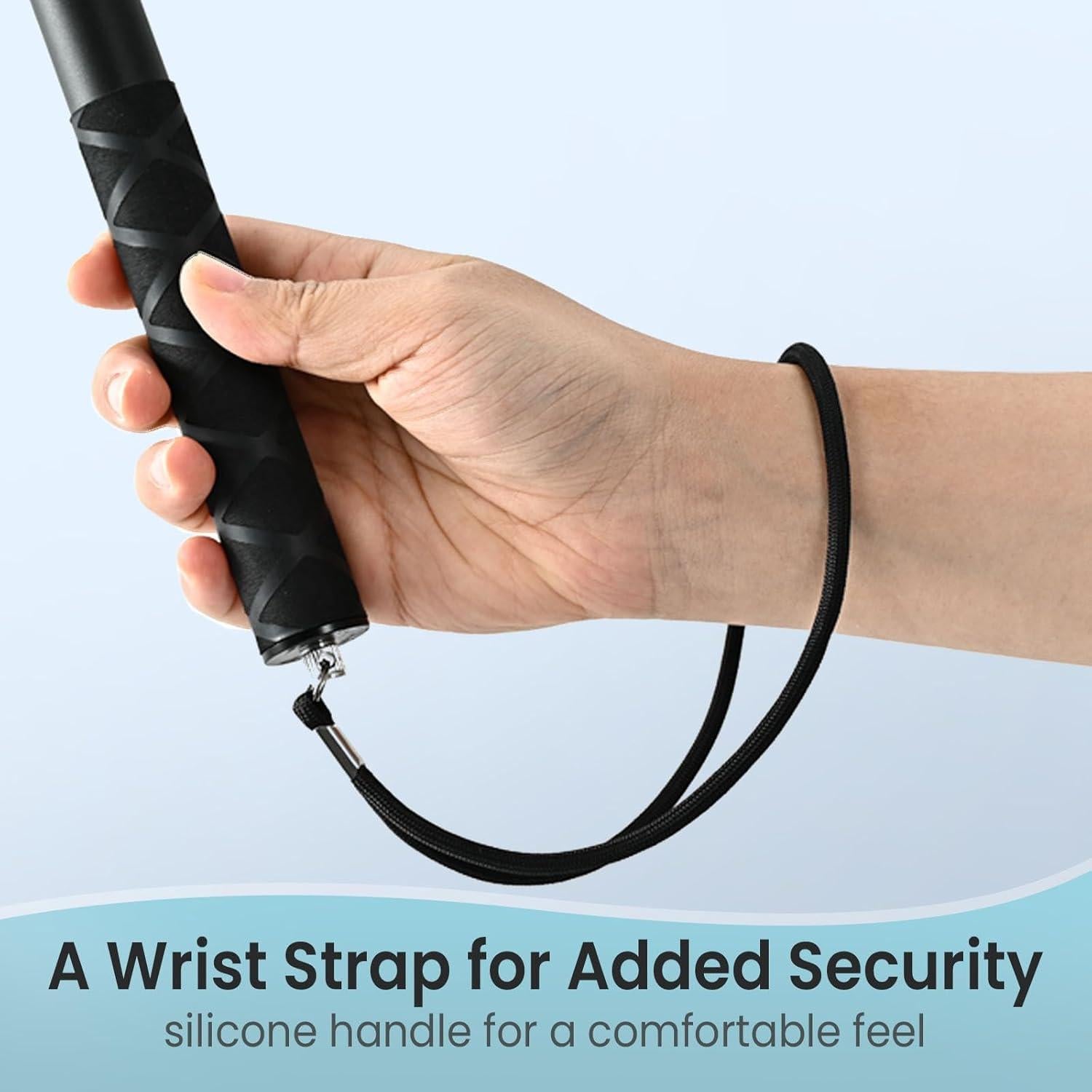 1.5M Super Long Invisible Selfie Stick, 4.9ft Extension Monopod Pole with Adapter Compatiblr with Insta360 X4，Insta360 X5,ONE X2 DJI OSMO Gopro Action Camera Wrist Strap Included