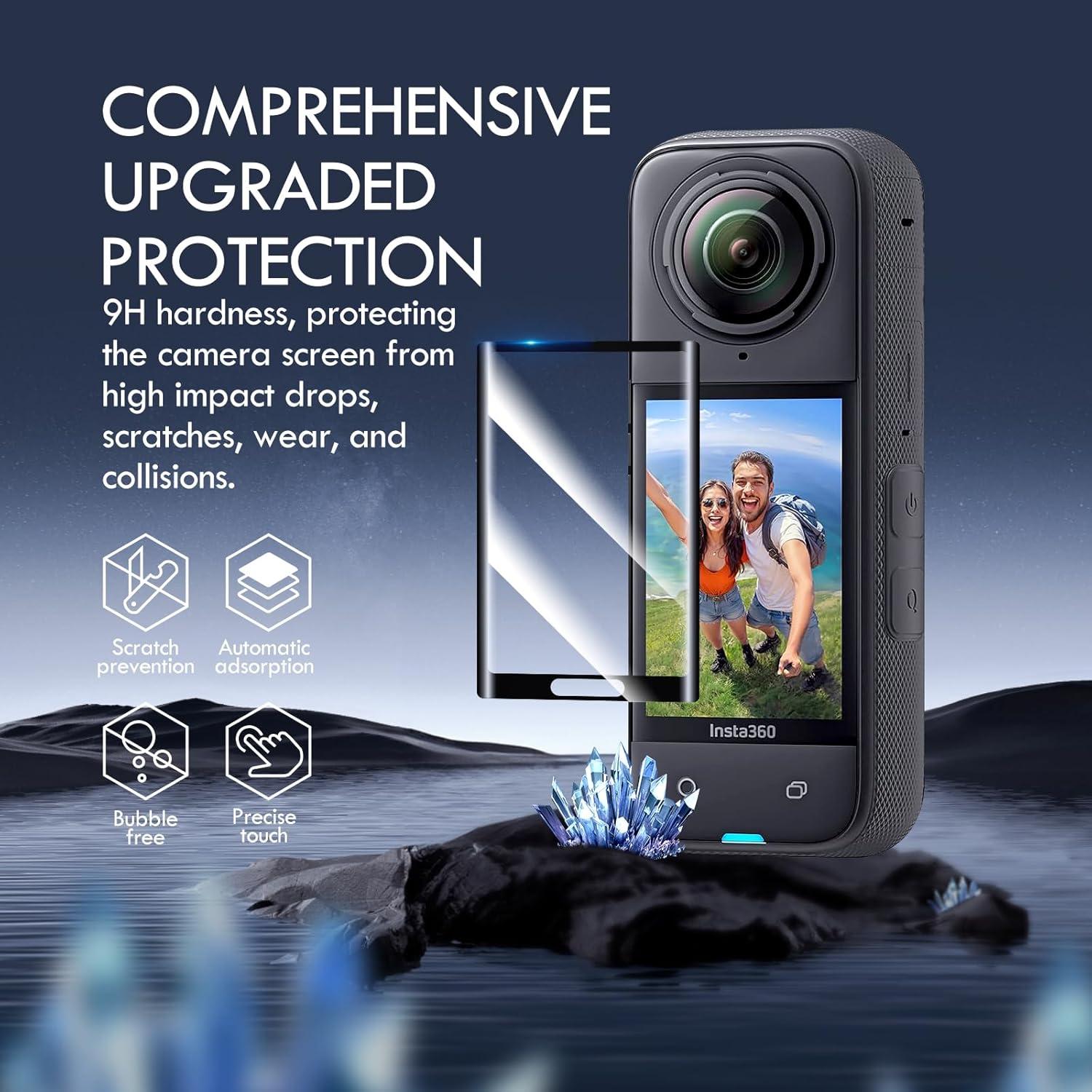 Película Protectora de Pantalla y Lente Insta360 X5/X4 - 9H