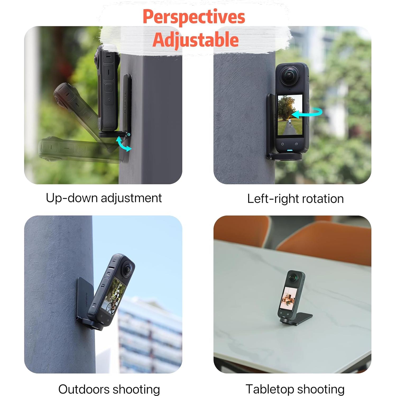 Soporte Magnético WOENJO para Insta360 X4/X5/X3 - 0.057 kg