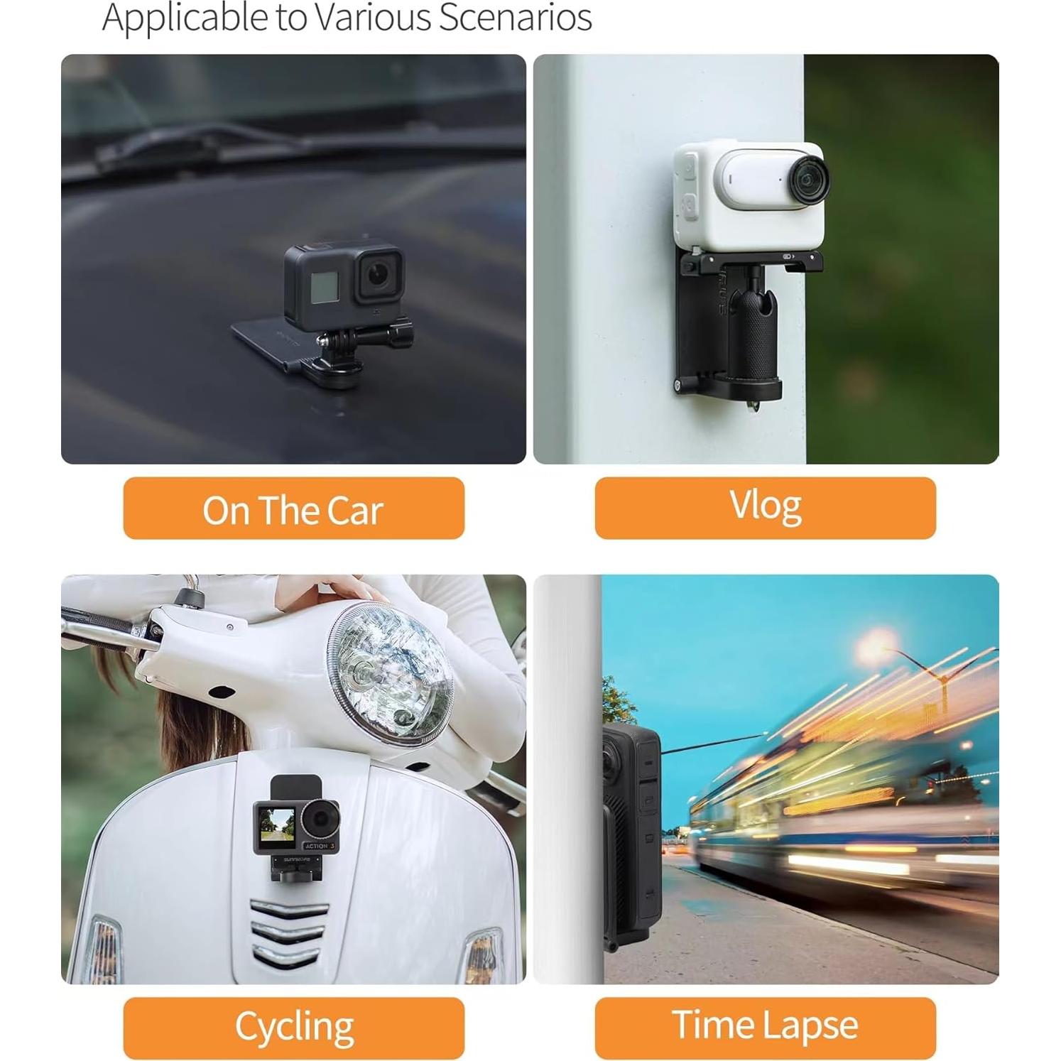 Soporte Magnético WOENJO para Insta360 X4/X5/X3 - 0.057 kg