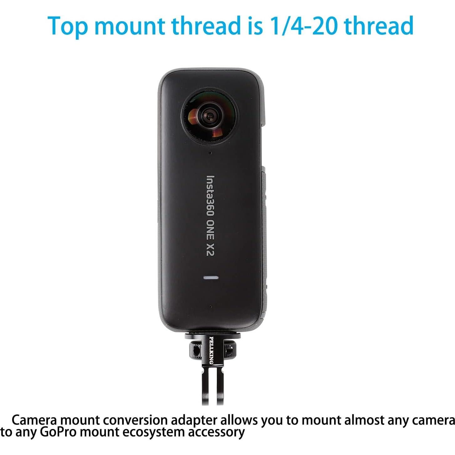 Adaptador de Montaje PellKing 1/4" para Cámaras GoPro y DJI