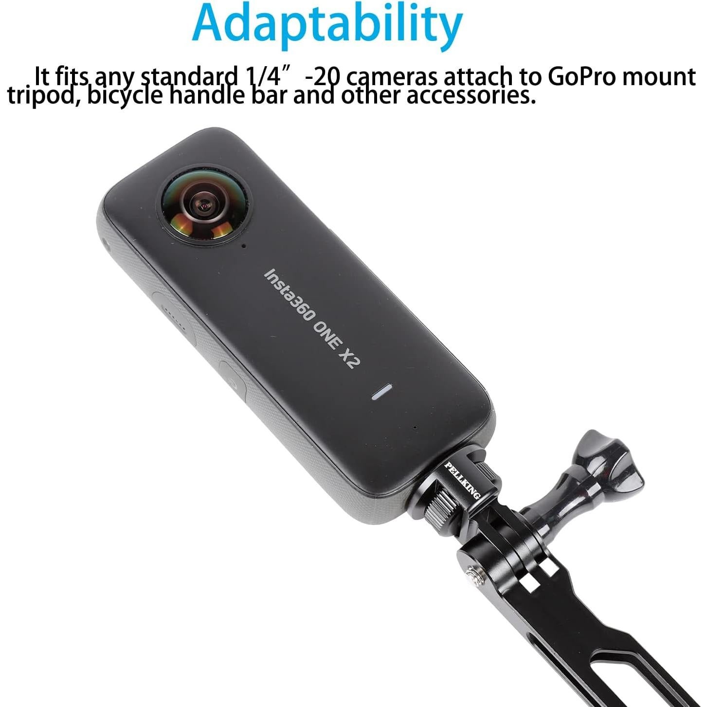 Adaptador de Montaje PellKing 1/4" para Cámaras GoPro y DJI