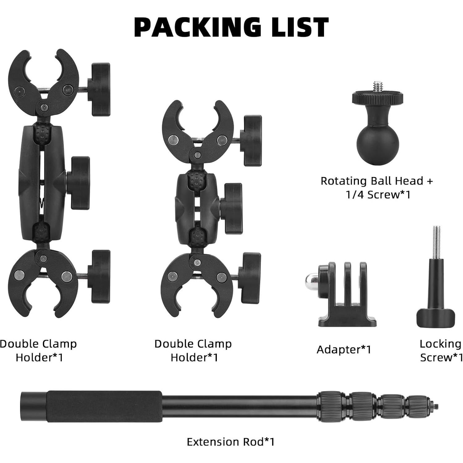 Soporte para Motocicleta BRDRC con Palo de Selfie 1.5m