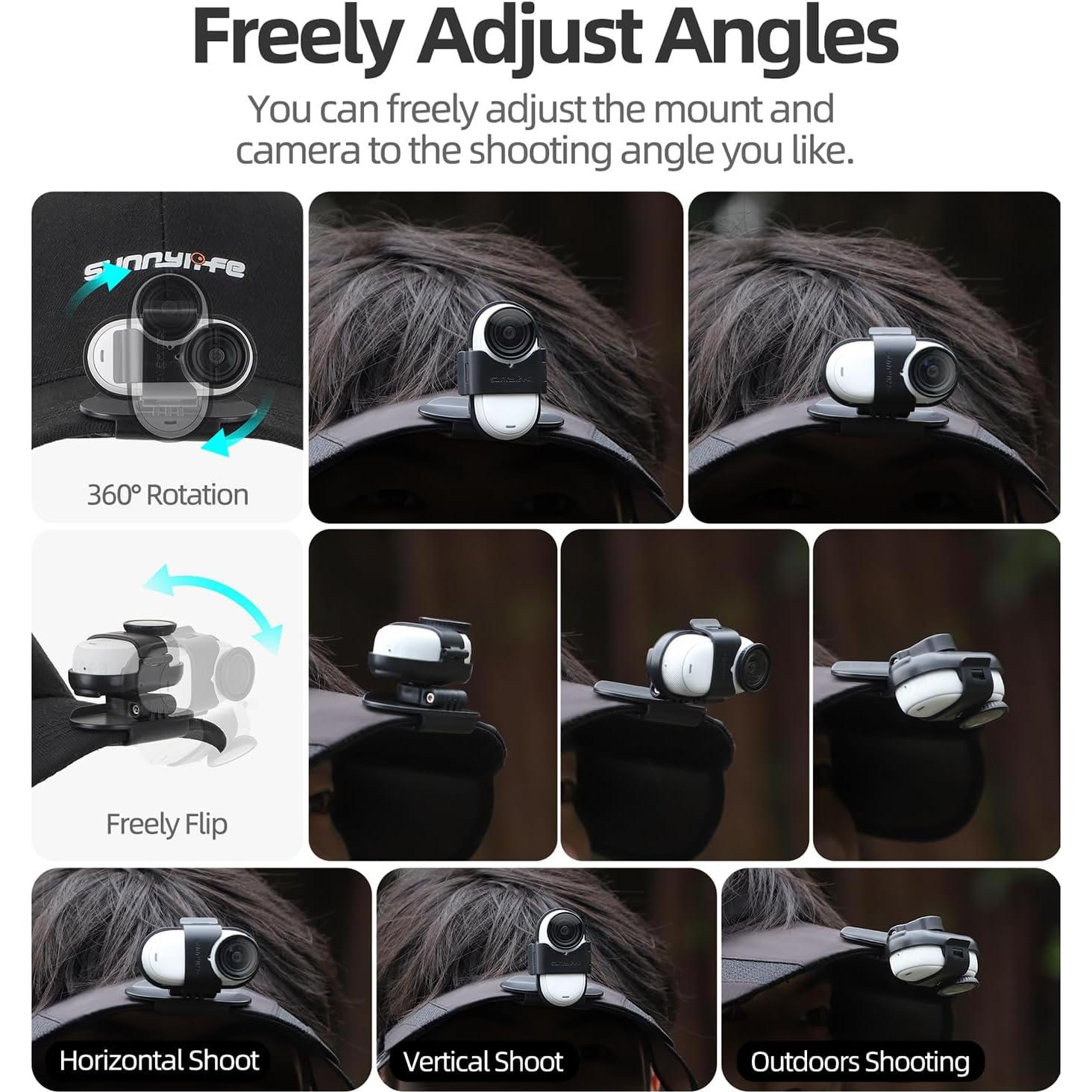 Clip para Sombrero de Cámara de Acción CAPART GO3-S-CV, Rotatable