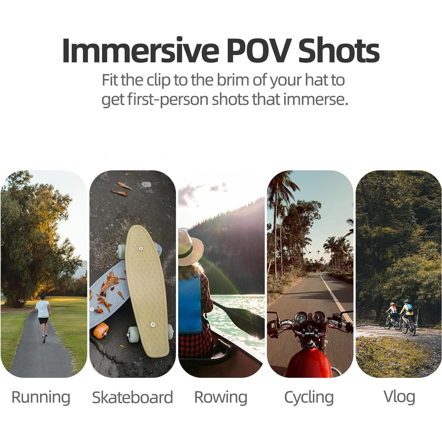 Clip para Sombrero de Cámara de Acción CAPART GO3-S-CV, Rotatable