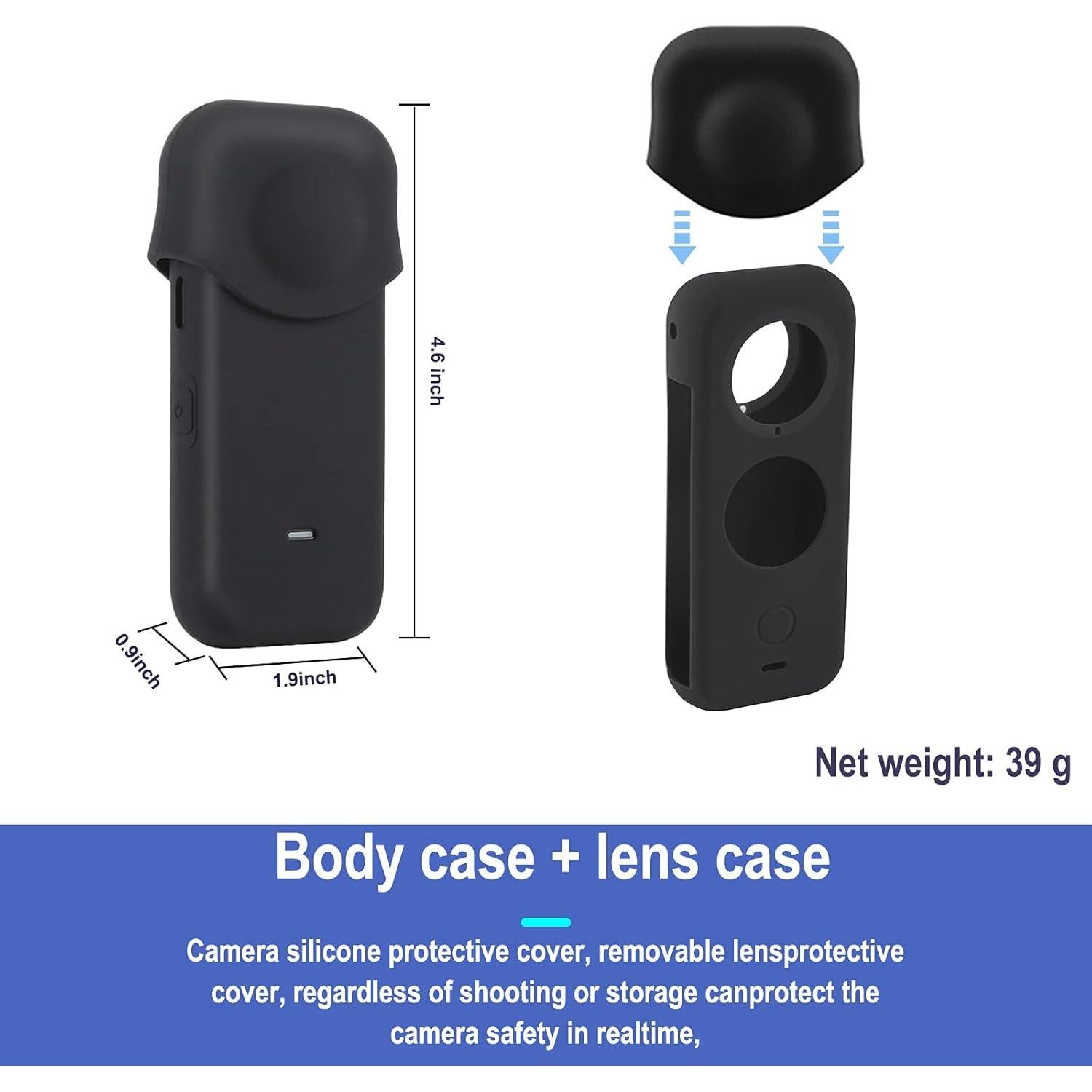 Funda de Silicona y Cubierta de Lente para Insta360 One X2
