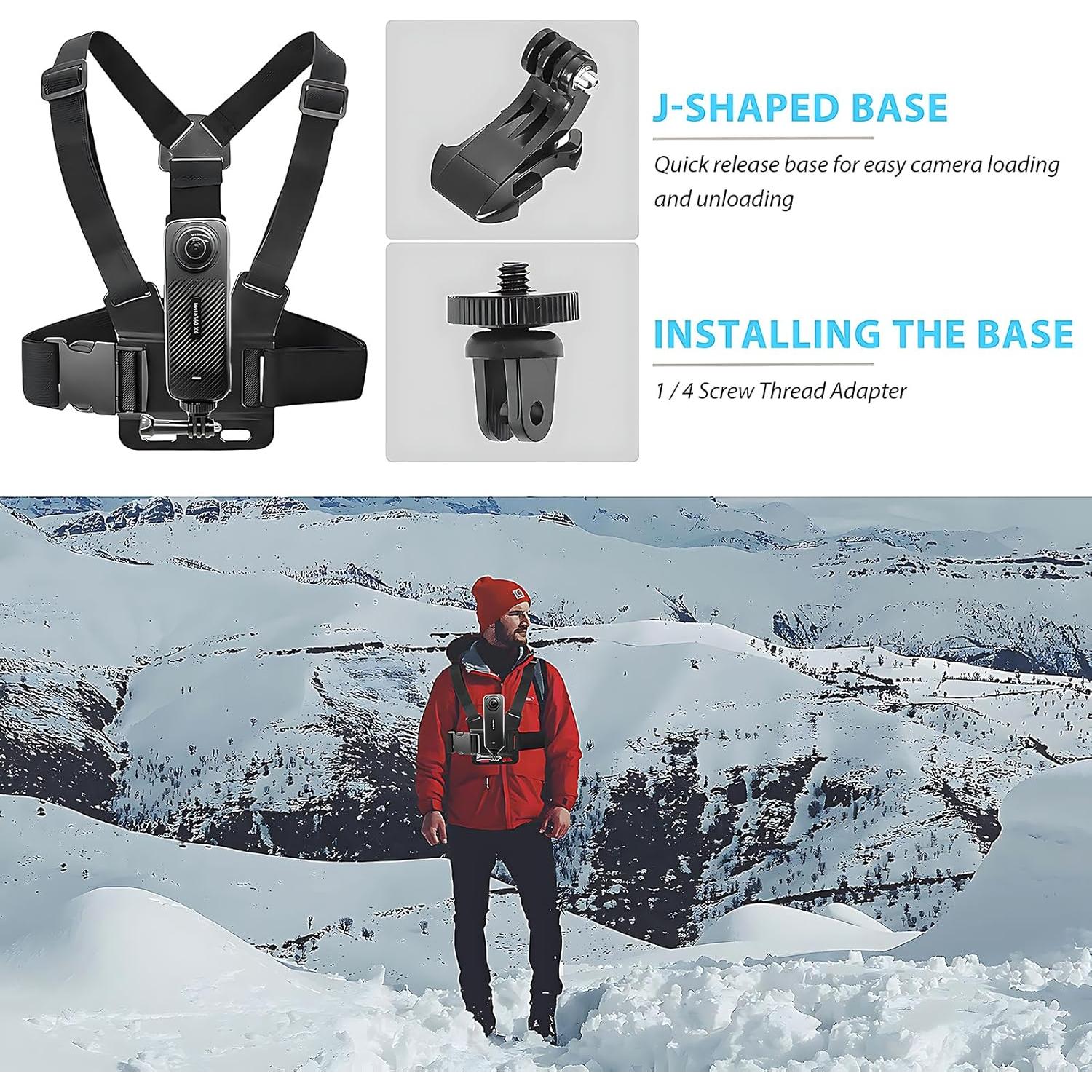 Arnés de Montaje en el Pecho Ajustable SRUIM para Cámaras