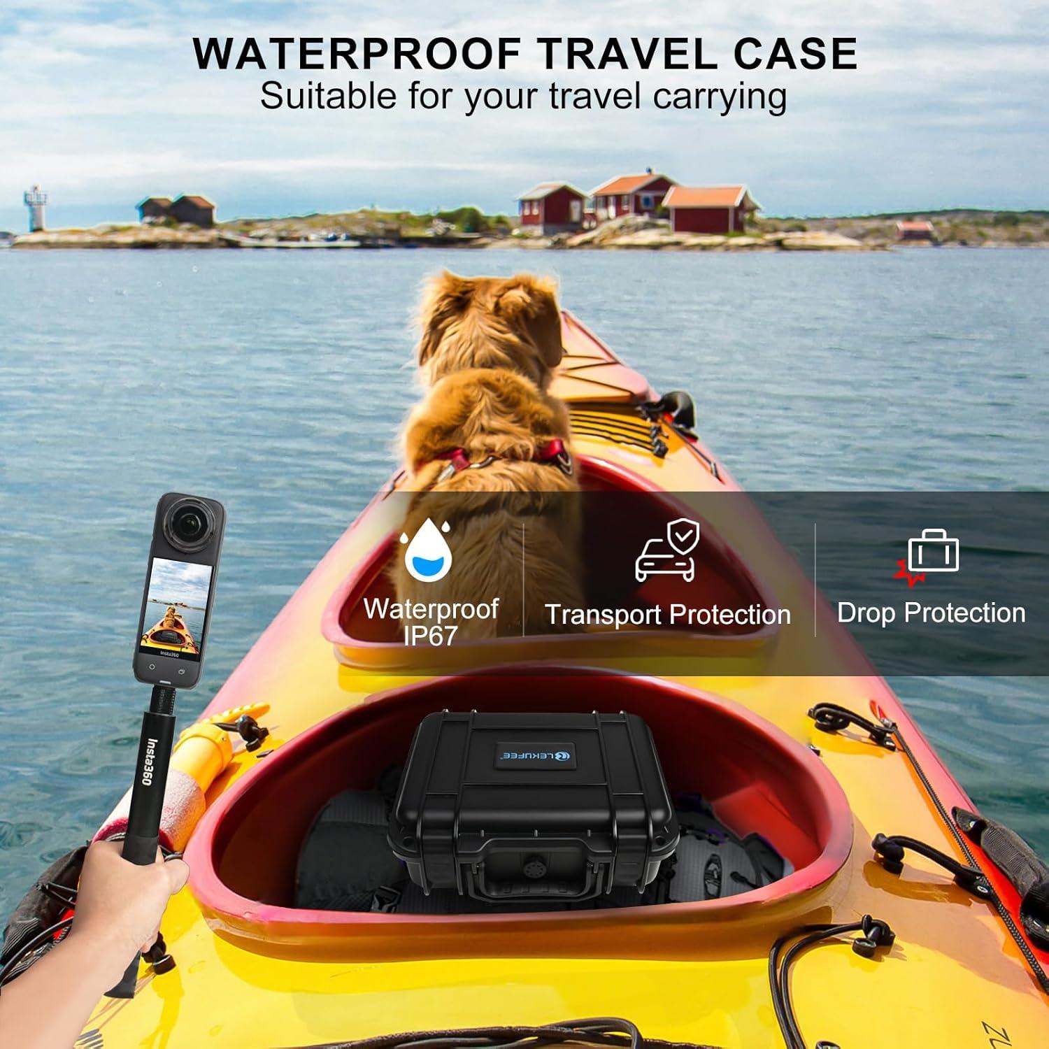 Funda Impermeable Lekufee LK408 para Cámara Insta360 X3 y Accesorios