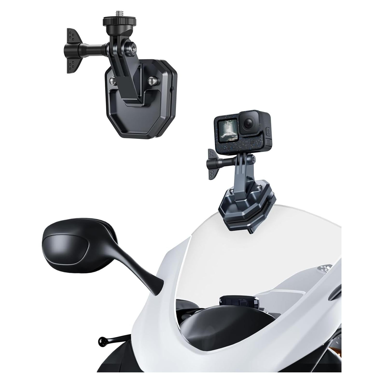 Soporte de cámara para parabrisas de motocicleta TELESIN 180°