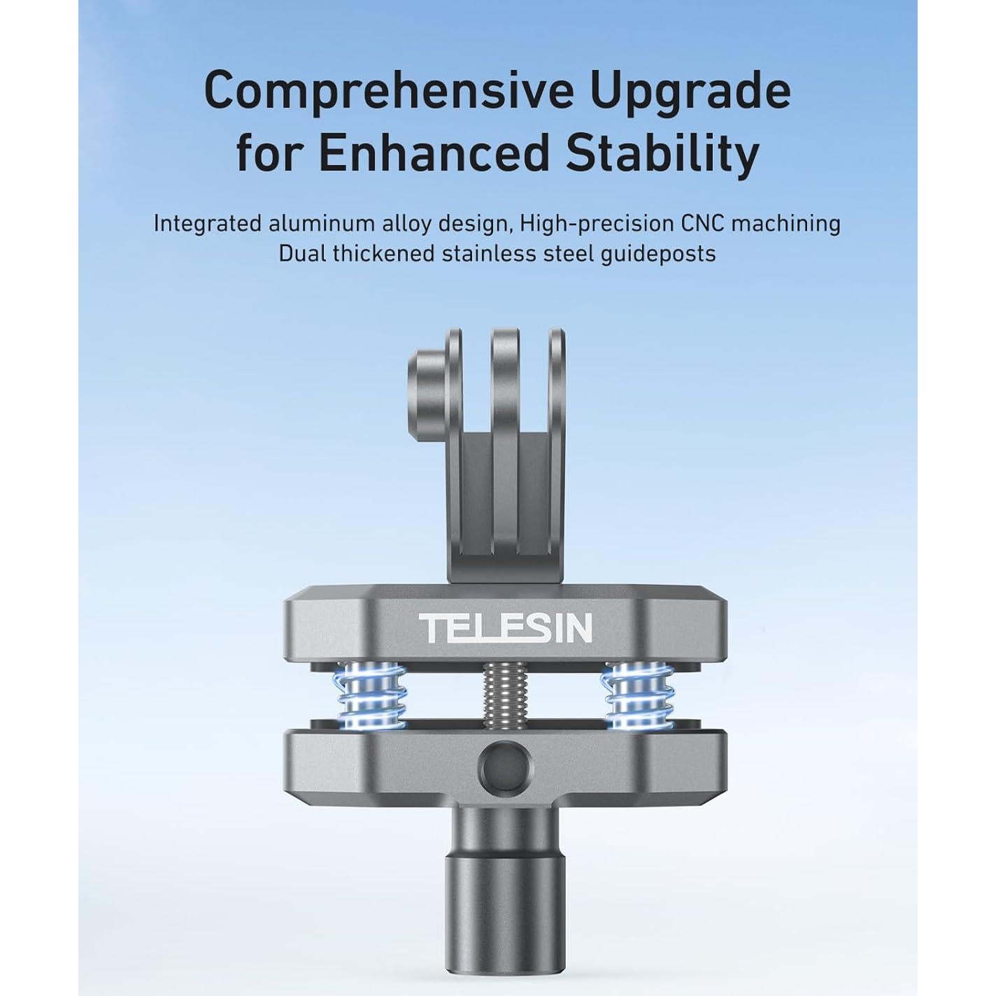 Soporte de cámara para parabrisas de motocicleta TELESIN 180°