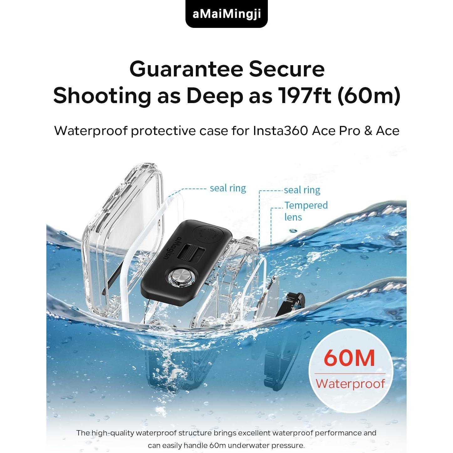 Funda de Buceo Impermeable a 60M para Insta360 Ace Pro