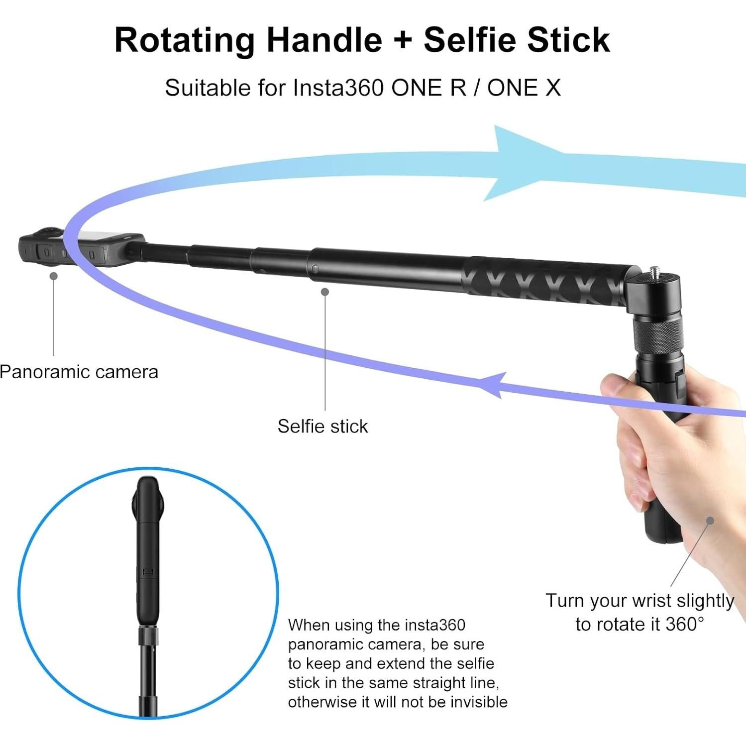 Mango Trípode Multifuncional PULUZ para Cámaras de Acción