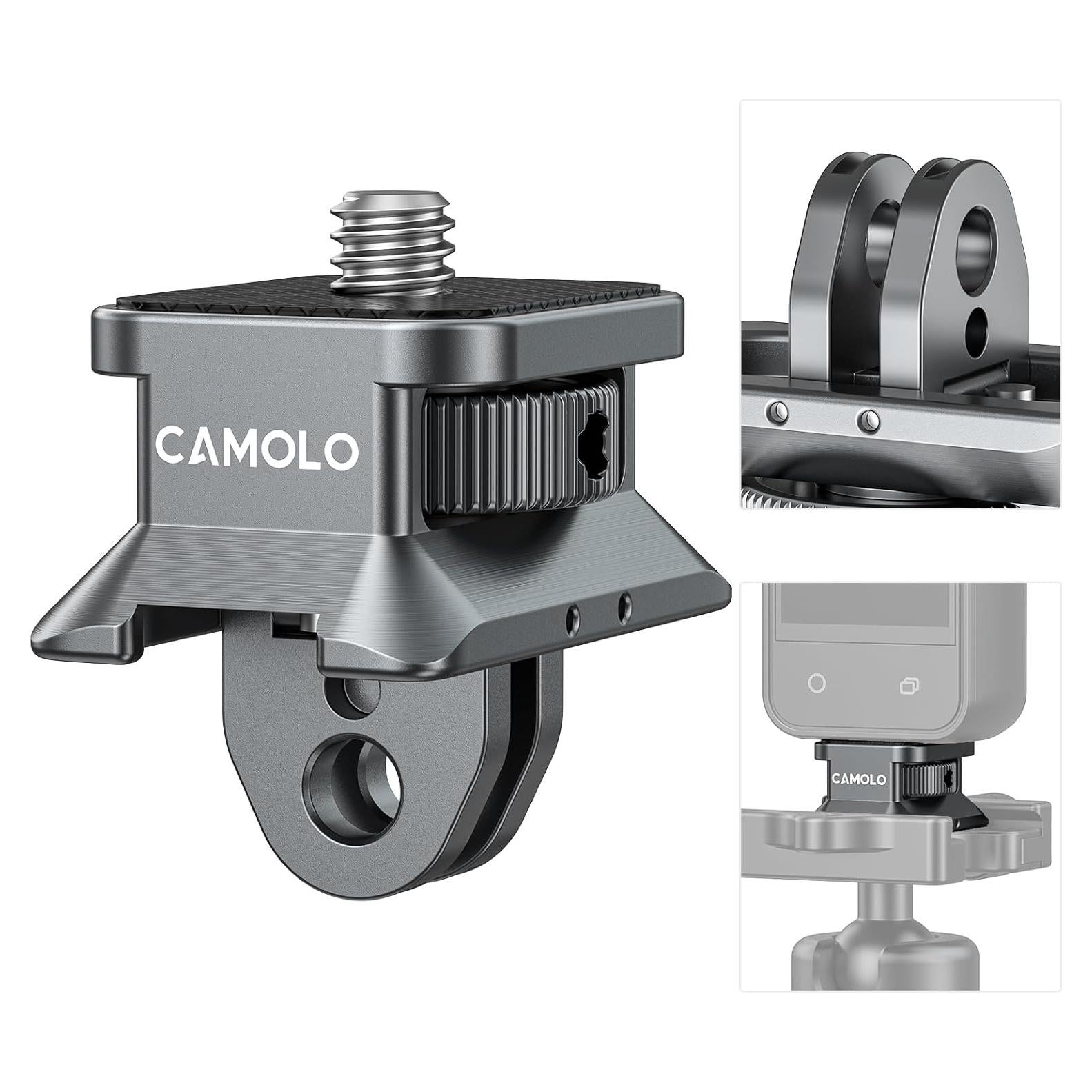 Adaptador de tornillo Arca GP-01 para cámaras GoPro y 360