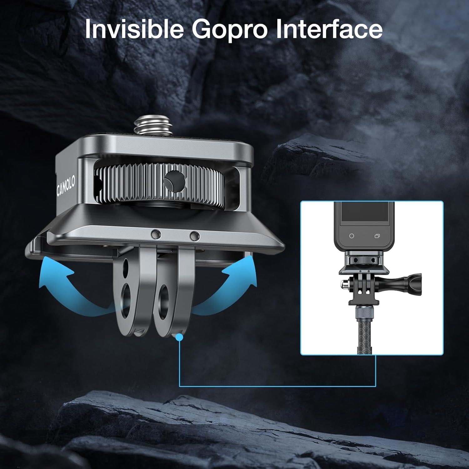 Adaptador de tornillo Arca GP-01 para cámaras GoPro y 360