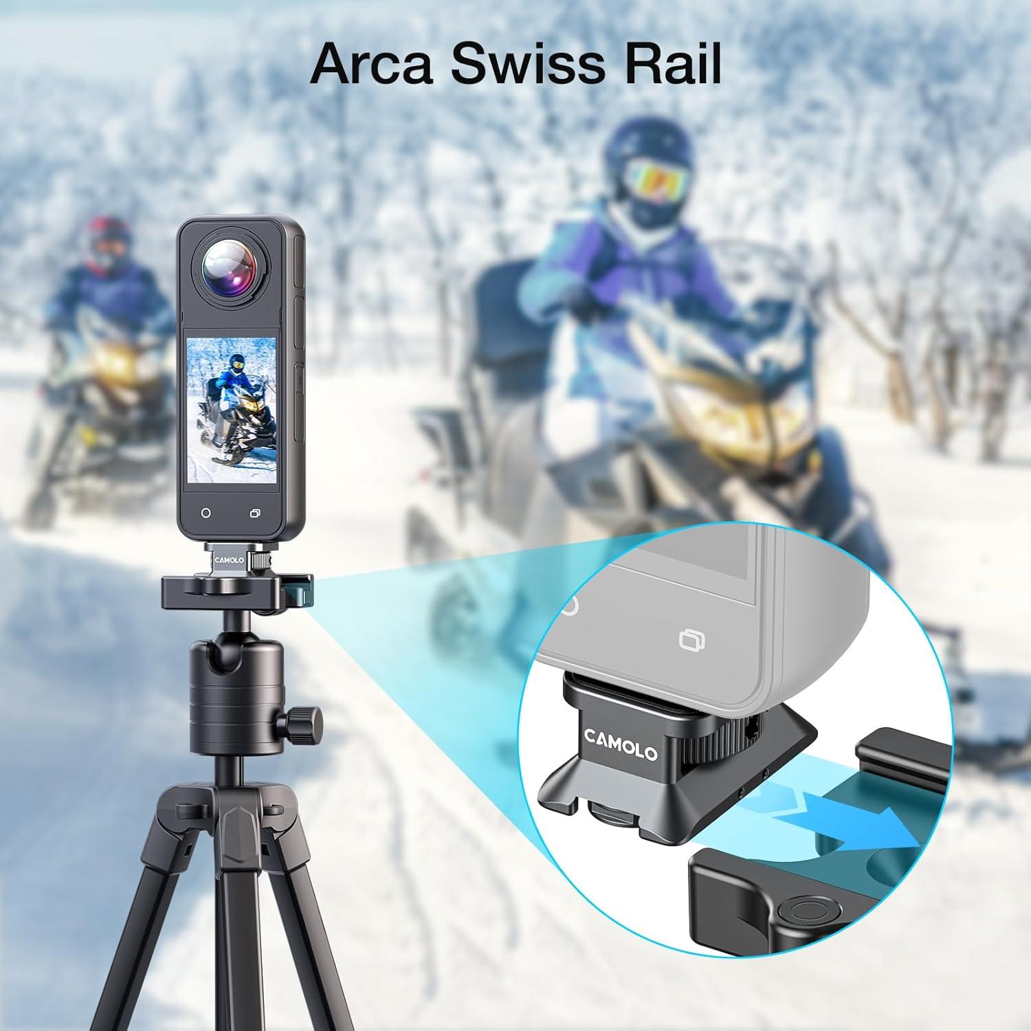 Adaptador de tornillo Arca GP-01 para cámaras GoPro y 360