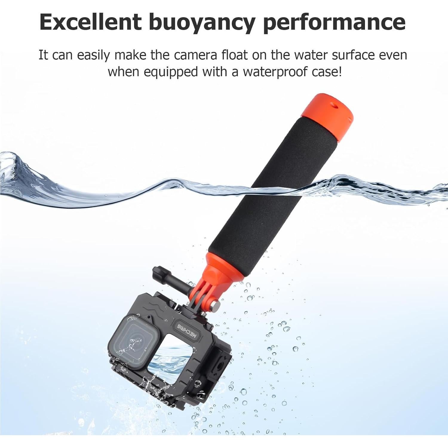 Empuñadura Flotante Mechrig para GoPro Hero 12/11/10/9 y DJI