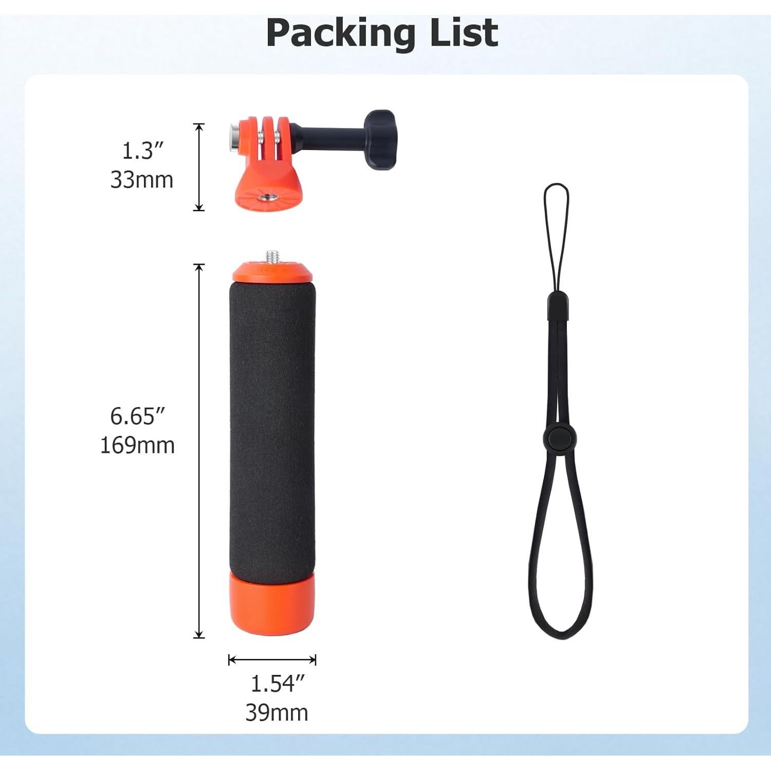 Empuñadura Flotante Mechrig para GoPro Hero 12/11/10/9 y DJI