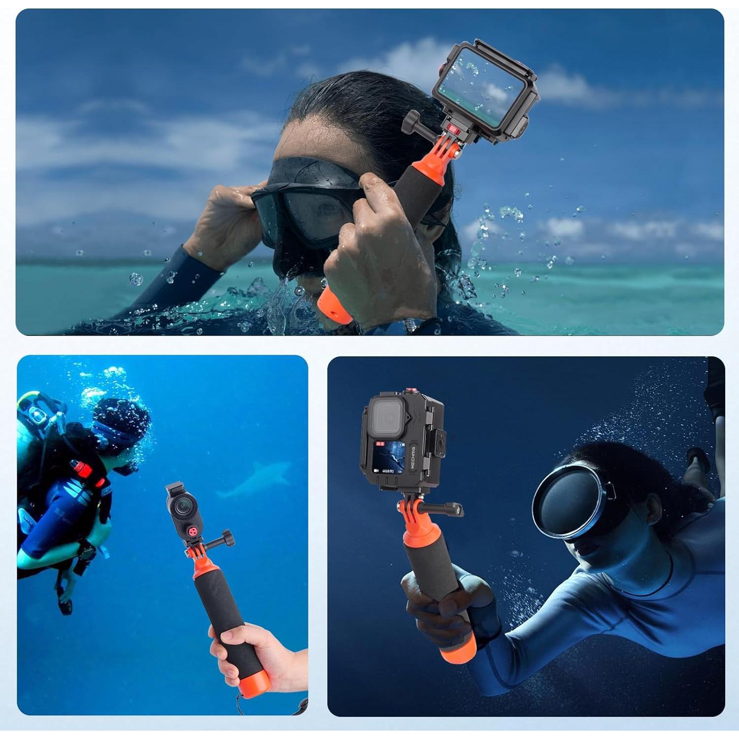 Empuñadura Flotante Mechrig para GoPro Hero 12/11/10/9 y DJI