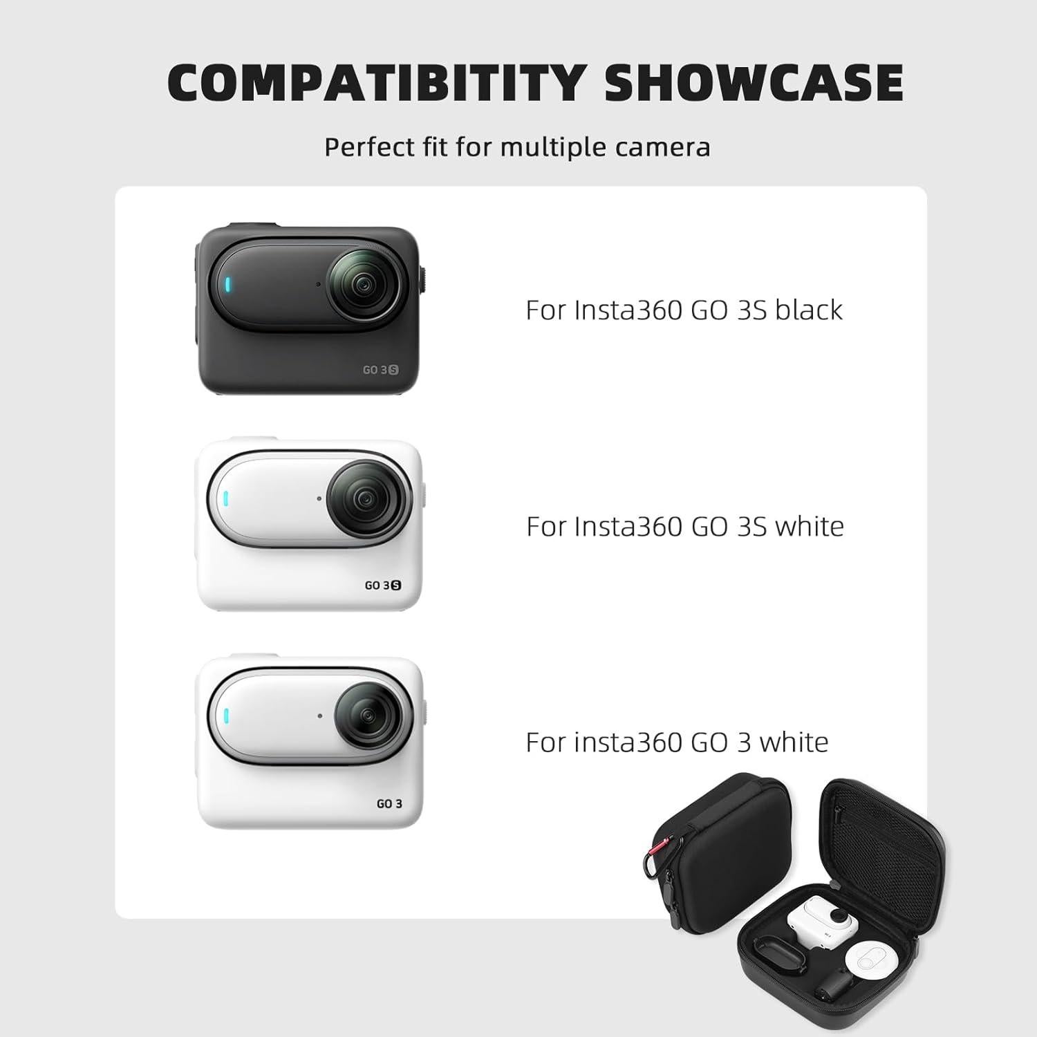 Funda de Transporte BRDRC para Insta 360 GO 3S - Bolsa Protectora Dura