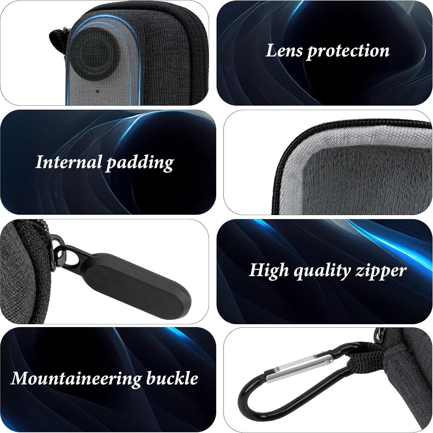 Funda Protectora para Cámara Geekria Mini Insta360 GO 3/3S Gris