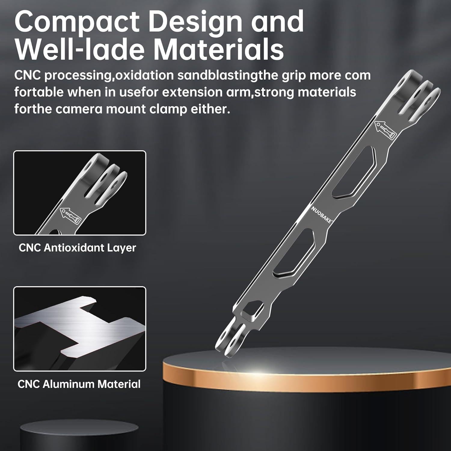 Kit de Montaje para Manillar de Motocicleta NUOBAKE con Palo de Selfie