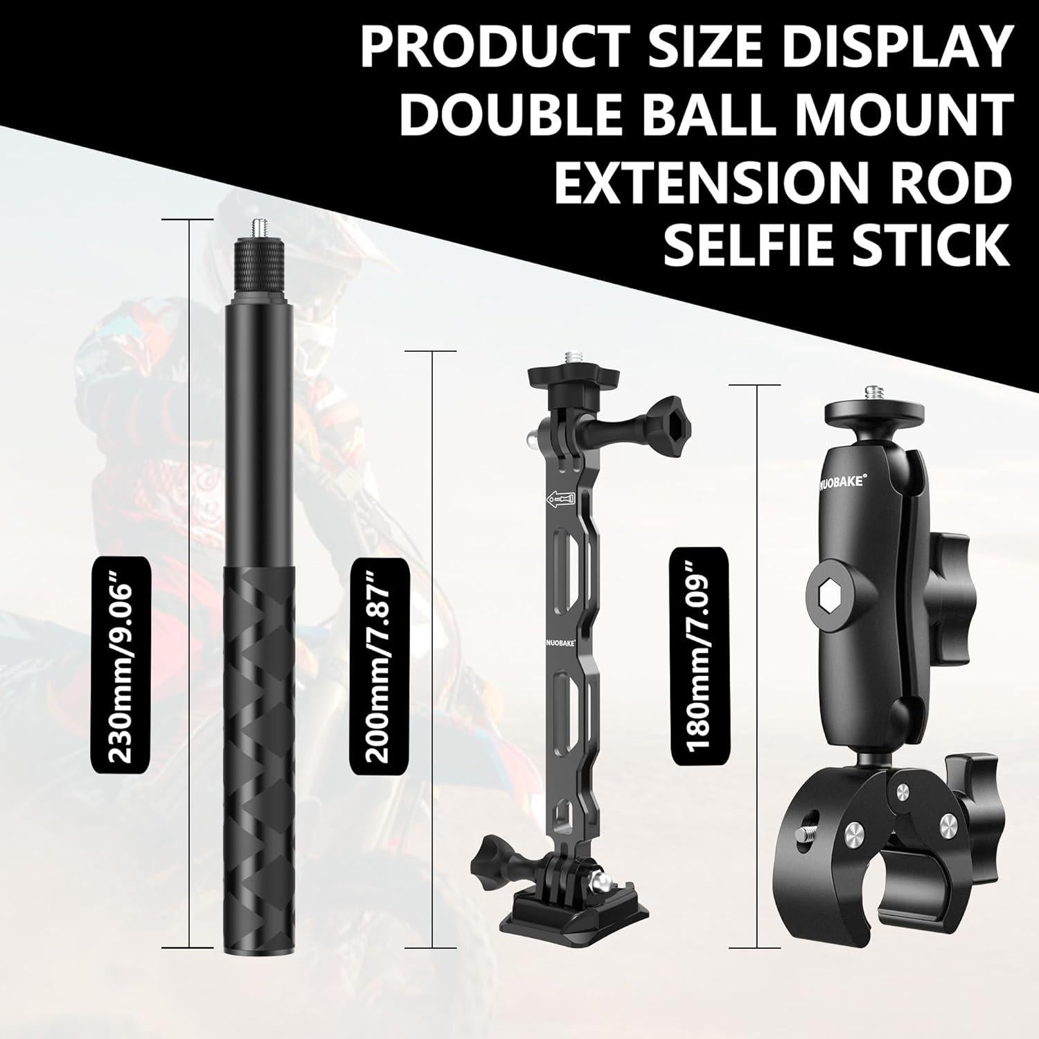 Kit de Montaje para Manillar de Motocicleta NUOBAKE con Palo de Selfie