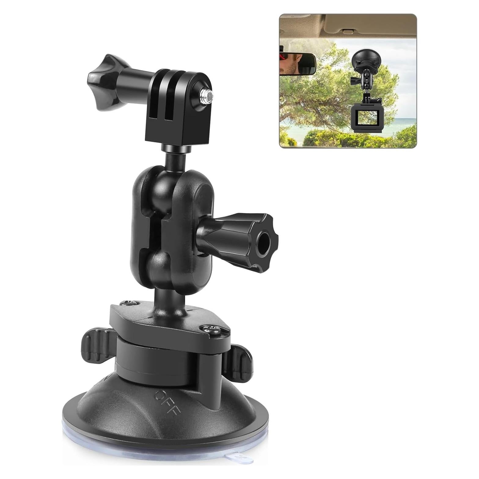 Soporte de Ventosa PULUZ para GoPro y DJI OSMO - Ajustable 360°