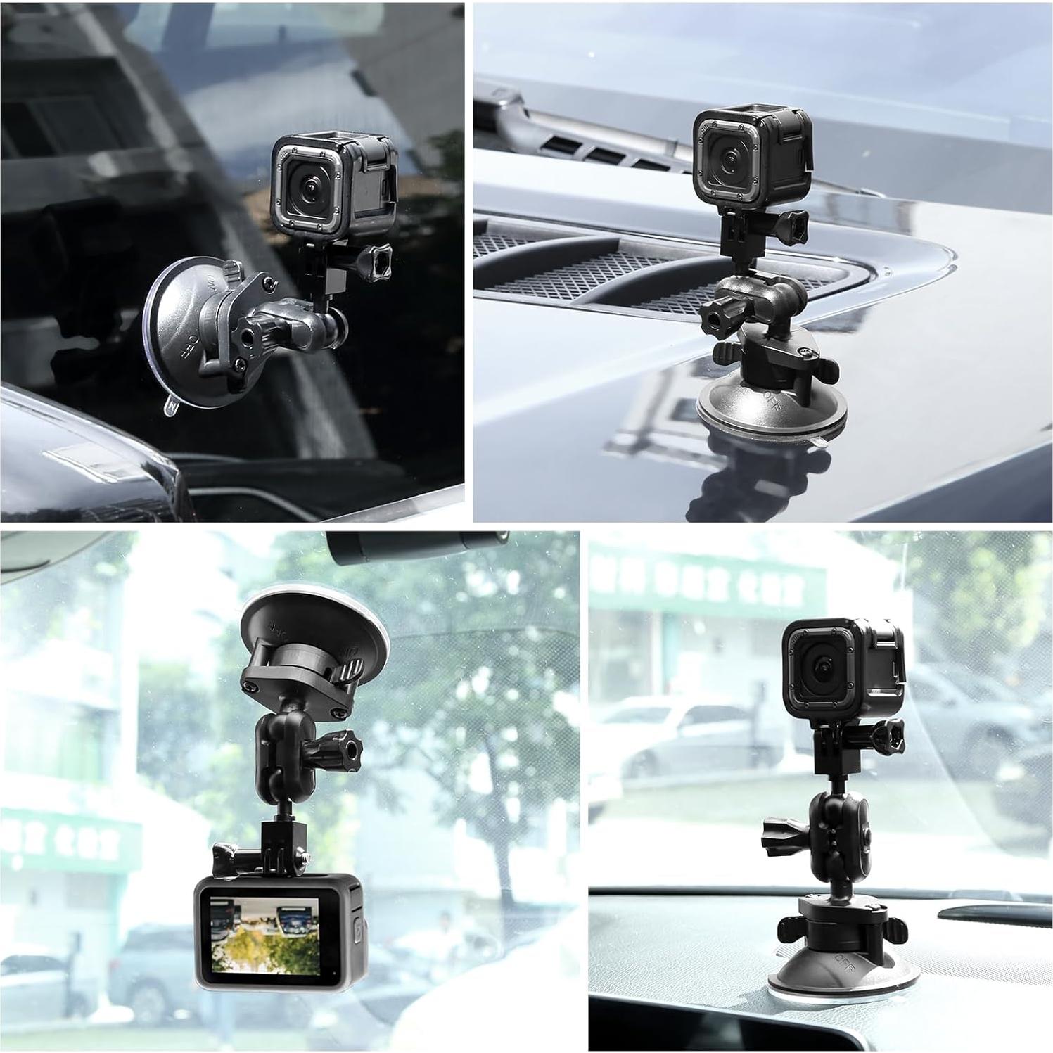 Soporte de Ventosa PULUZ para GoPro y DJI OSMO - Ajustable 360°