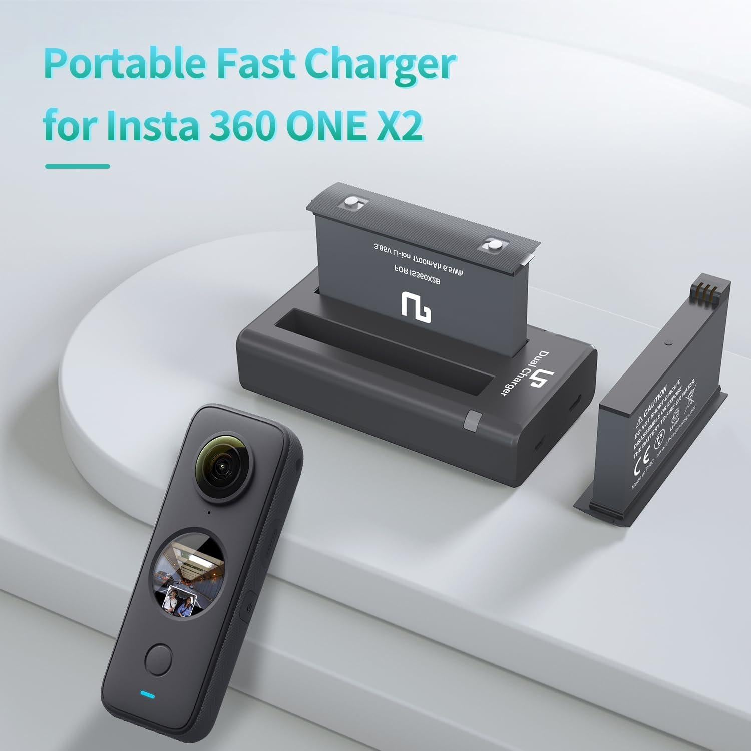 Cargador Doble Ranura LP para Batería 360 ONE X2 - 2 Piezas