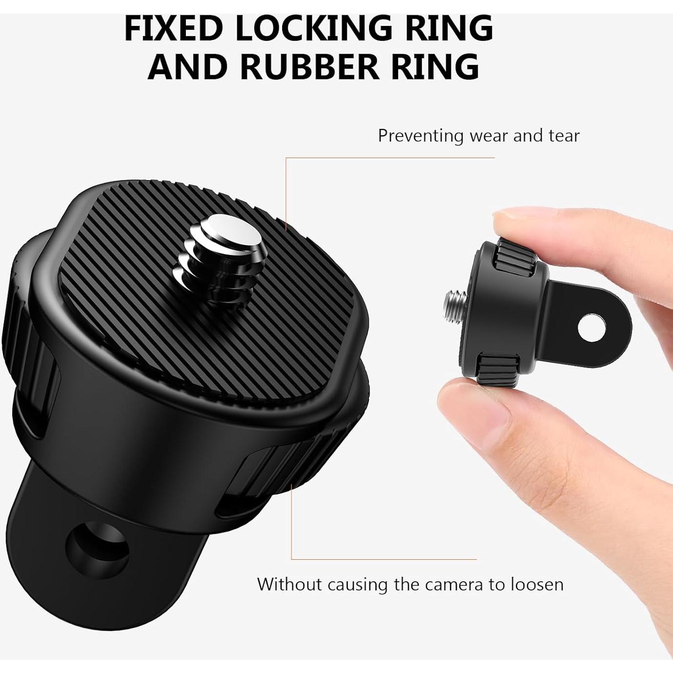 Tripod Mount Adapter,Plastics Mount Adapter,¼-20 Conversion Adapter for Tripod Adapter Mount,Suitable for GoPro Hero/ Insta360 X3/ Sjcam/Action Camera and Other Standard 1/4 inch Accessories