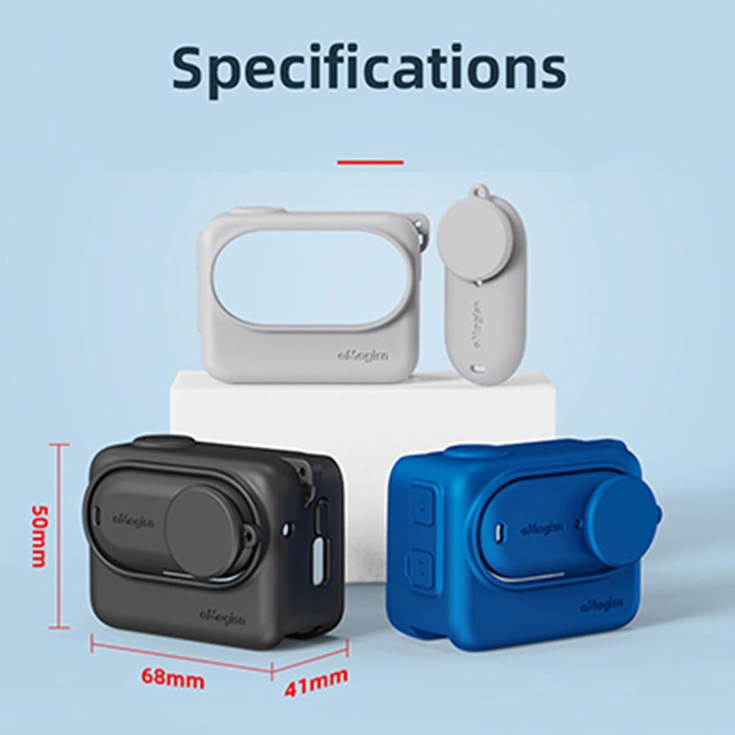 Funda Protectora de Silicona Huayu para Insta360 GO3 Azul