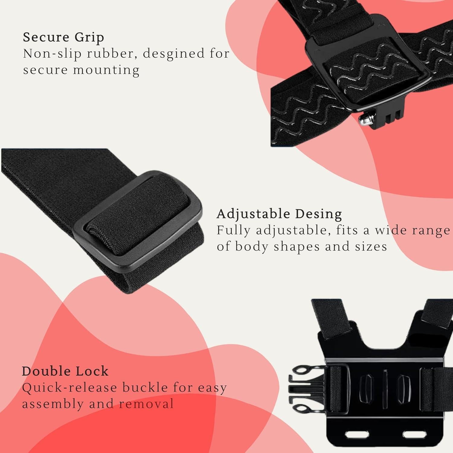 Arnés de Pecho y Correa para Cabeza MiPremium para GoPro