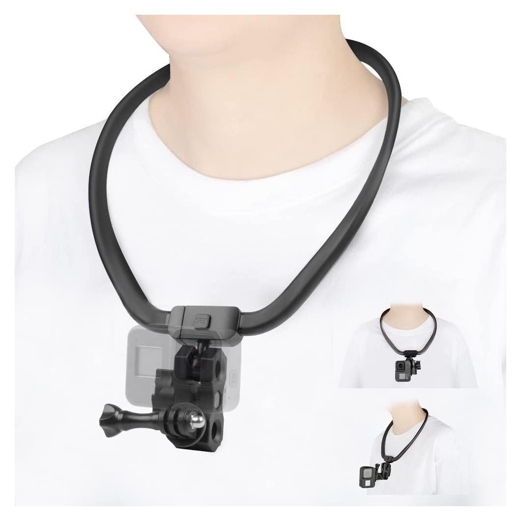 POV Neck Mount Necklace Holder Chest Strap for Smartphone GoPro AKASO DJI Action Camera and Smart Phone Video Record Accessories