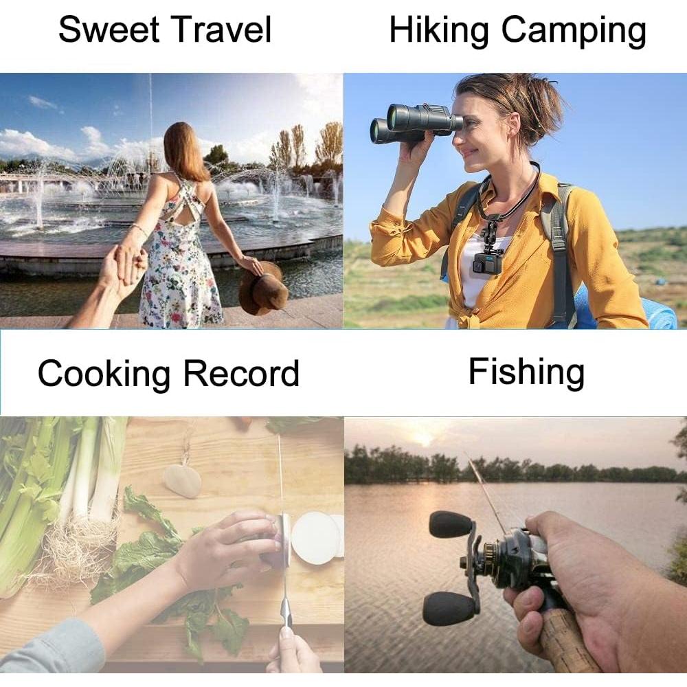 POV Neck Mount Necklace Holder Chest Strap for Smartphone GoPro AKASO DJI Action Camera and Smart Phone Video Record Accessories