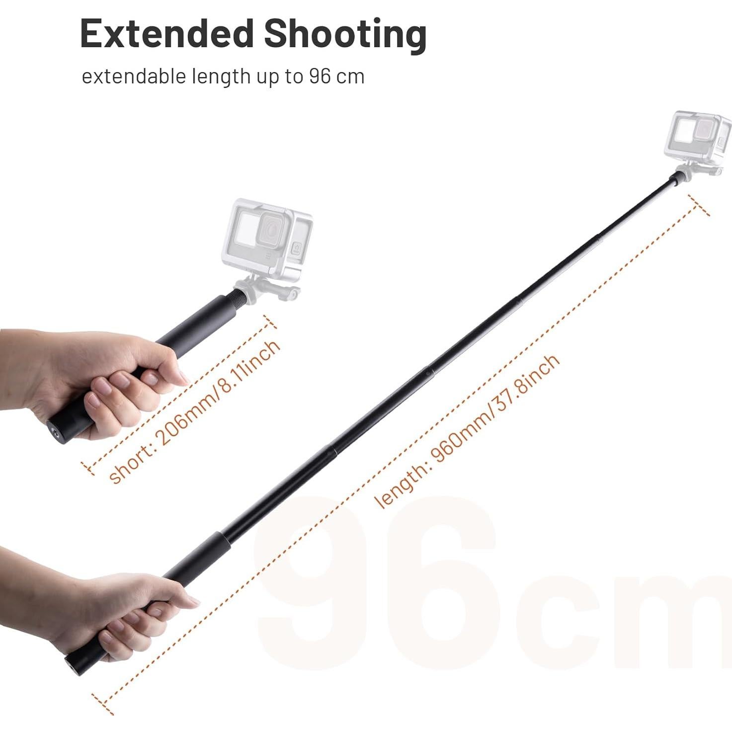 Palo de Selfie Extensible PGYTECH 96cm Aluminio para GoPro DJI Insta360