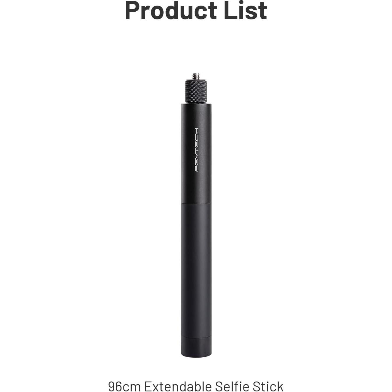 Palo de Selfie Extensible PGYTECH 96cm Aluminio para GoPro DJI Insta360