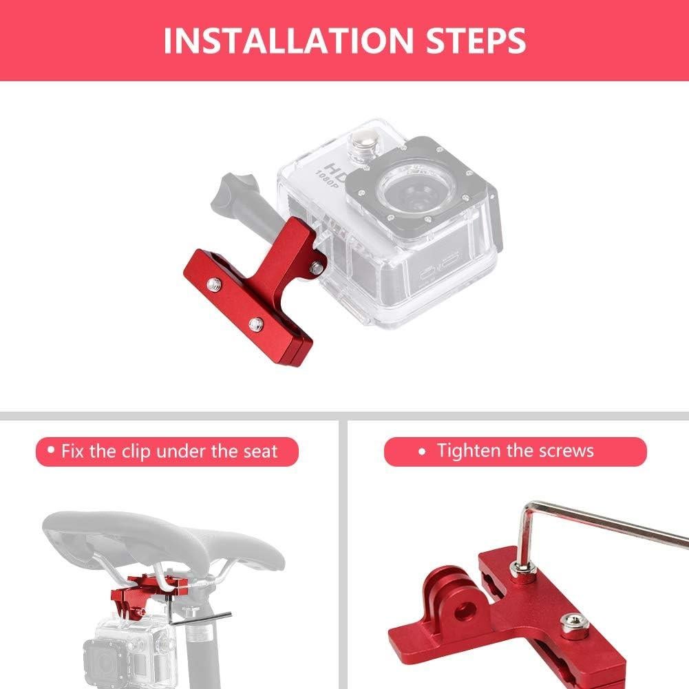 Soporte de cámara para bicicleta ParaPace PP178 rojo