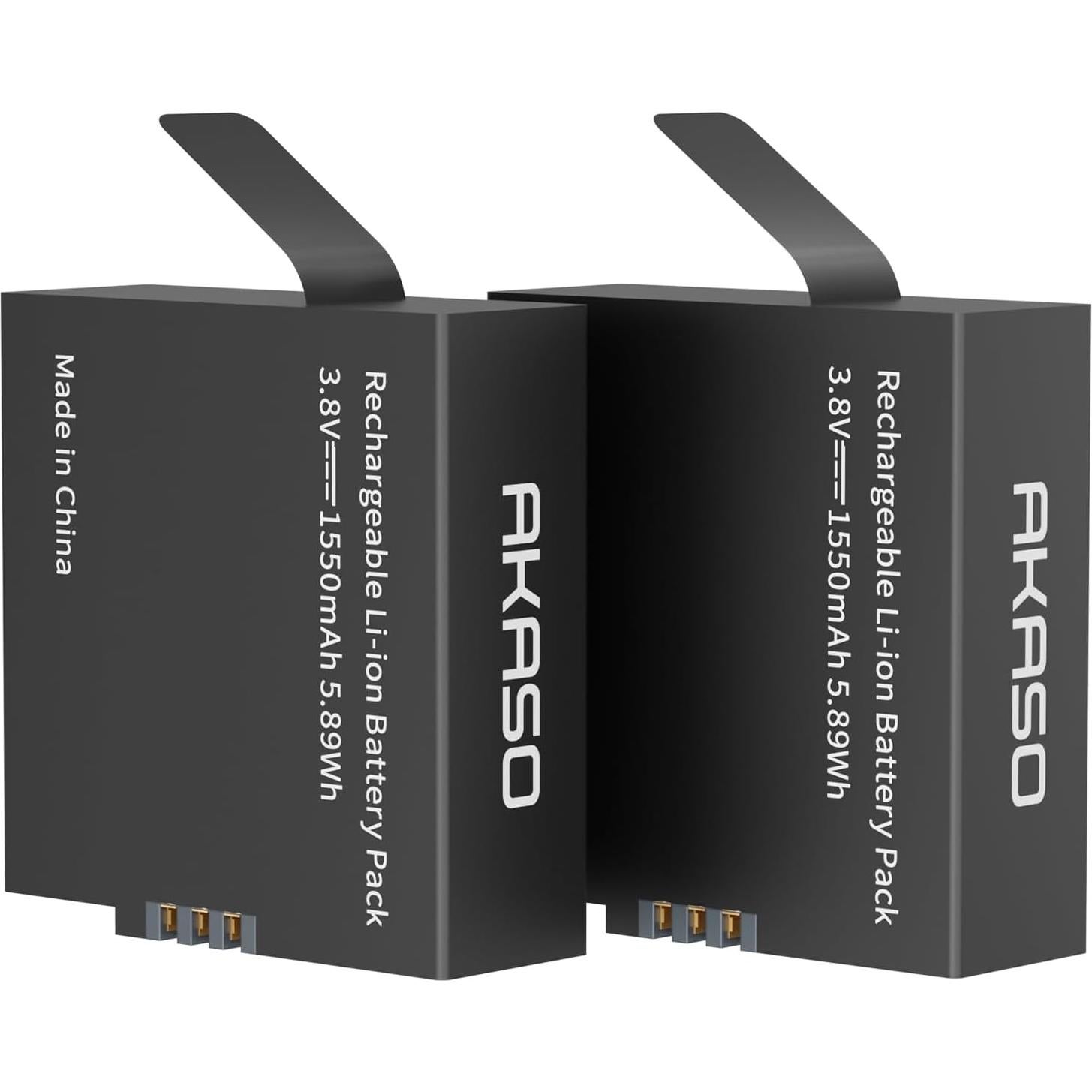 Baterías Recargables AKASO Brave 8 y Brave 8 Lite 2 x 1550mAh