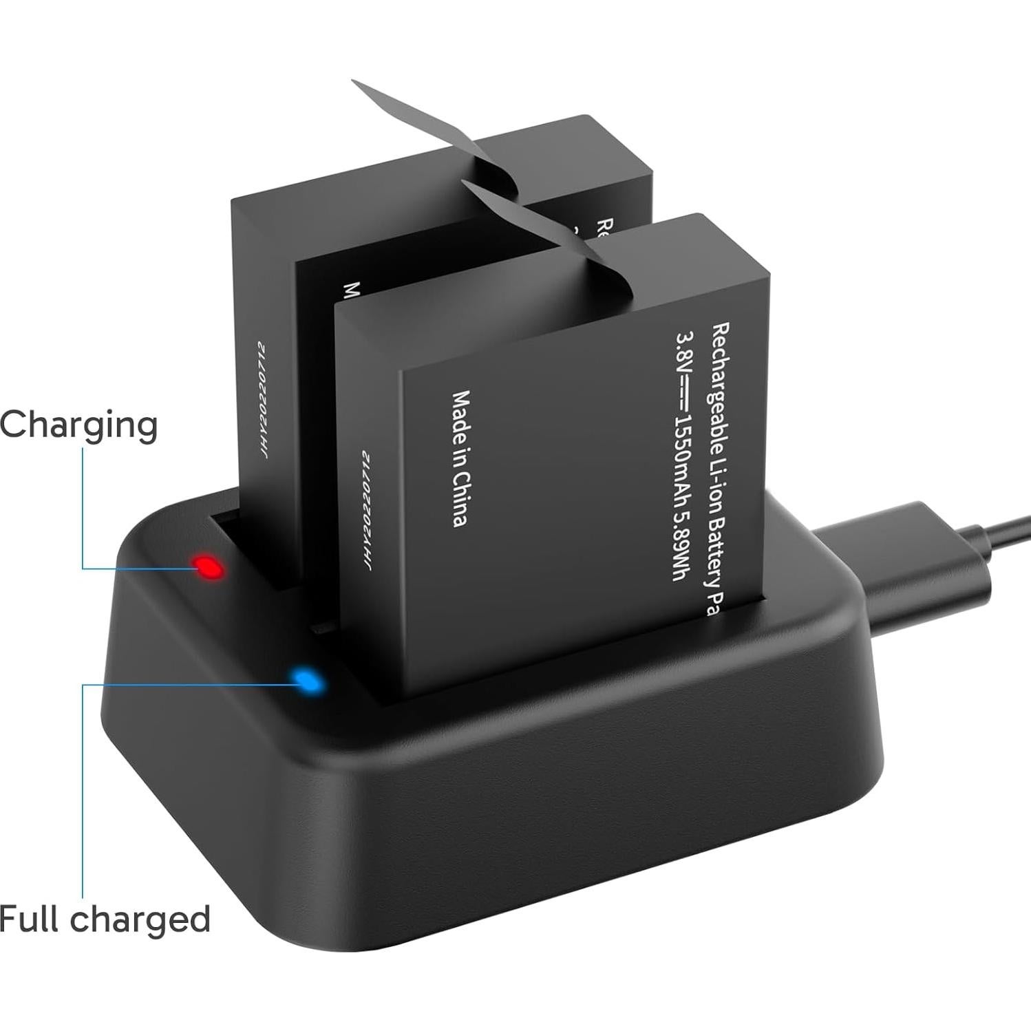 Baterías Recargables AKASO Brave 8 y Brave 8 Lite 2 x 1550mAh